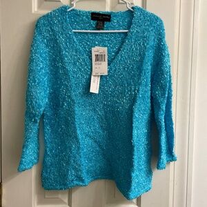 NWT August Silk Knits Blue Women Sweaters